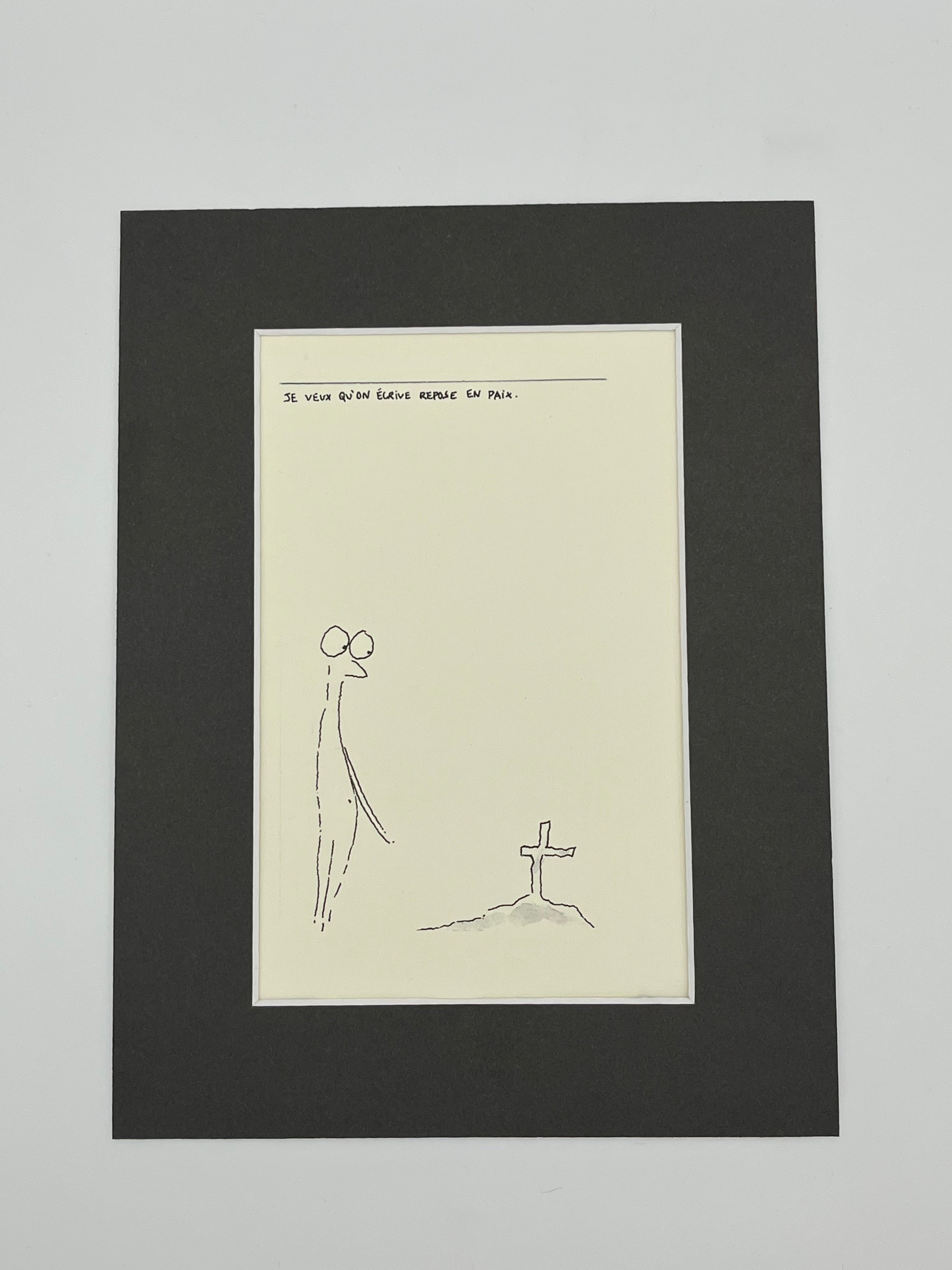 Je veux qu’on écrive repose en paix