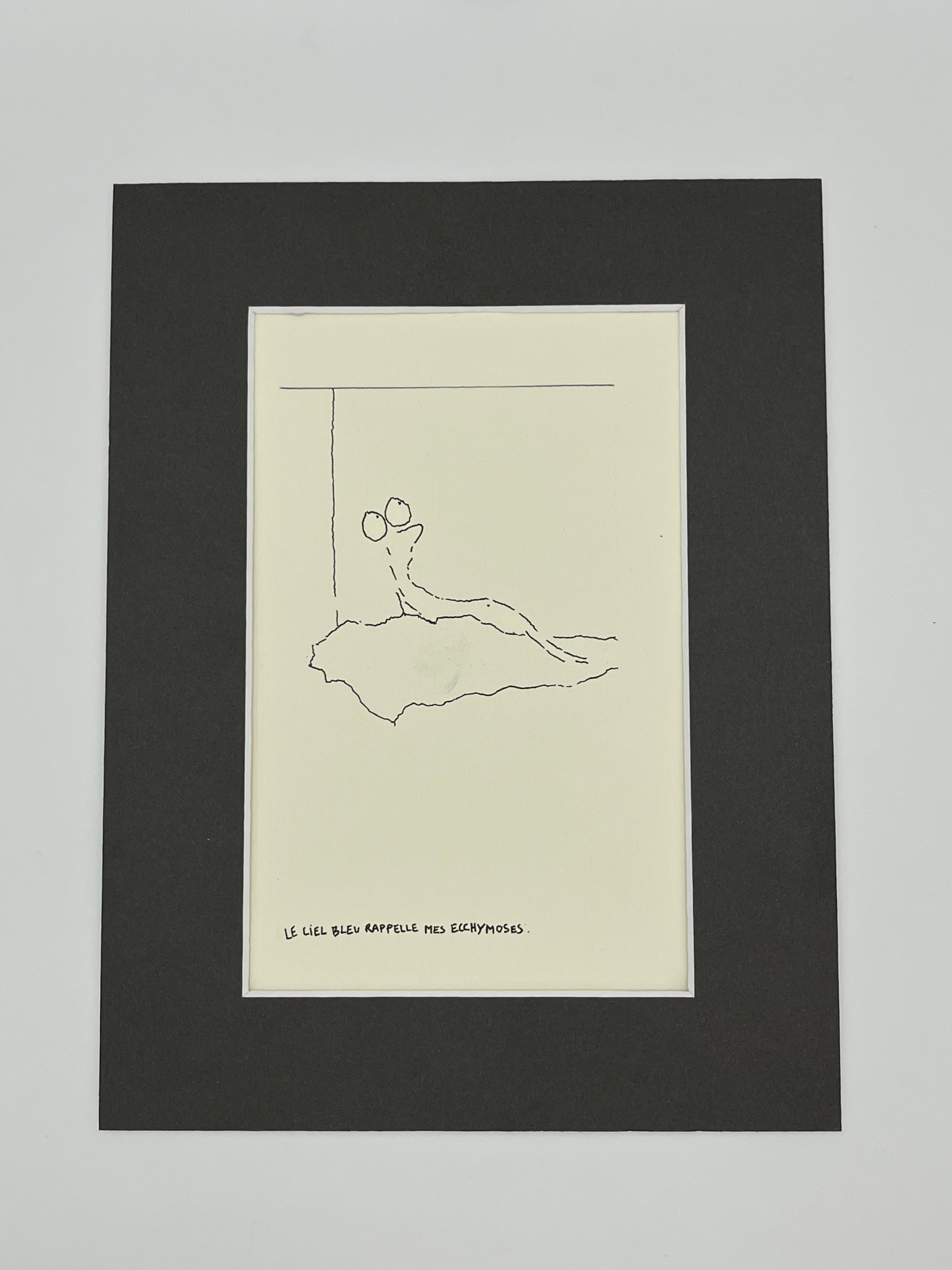 Le ciel bleu rappelle mes ecchymoses