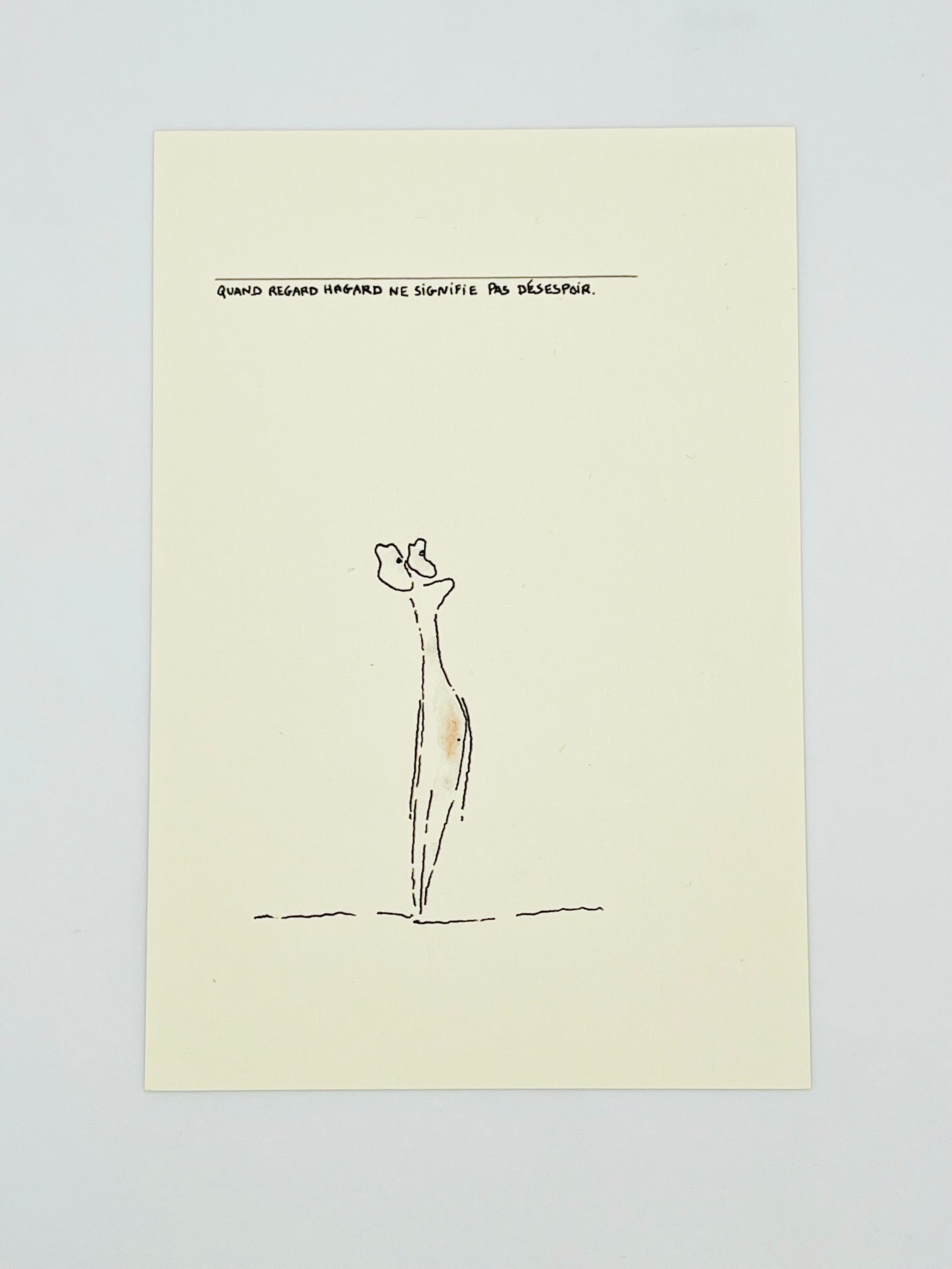 Quand regard hagard ne signifie pas désespoir