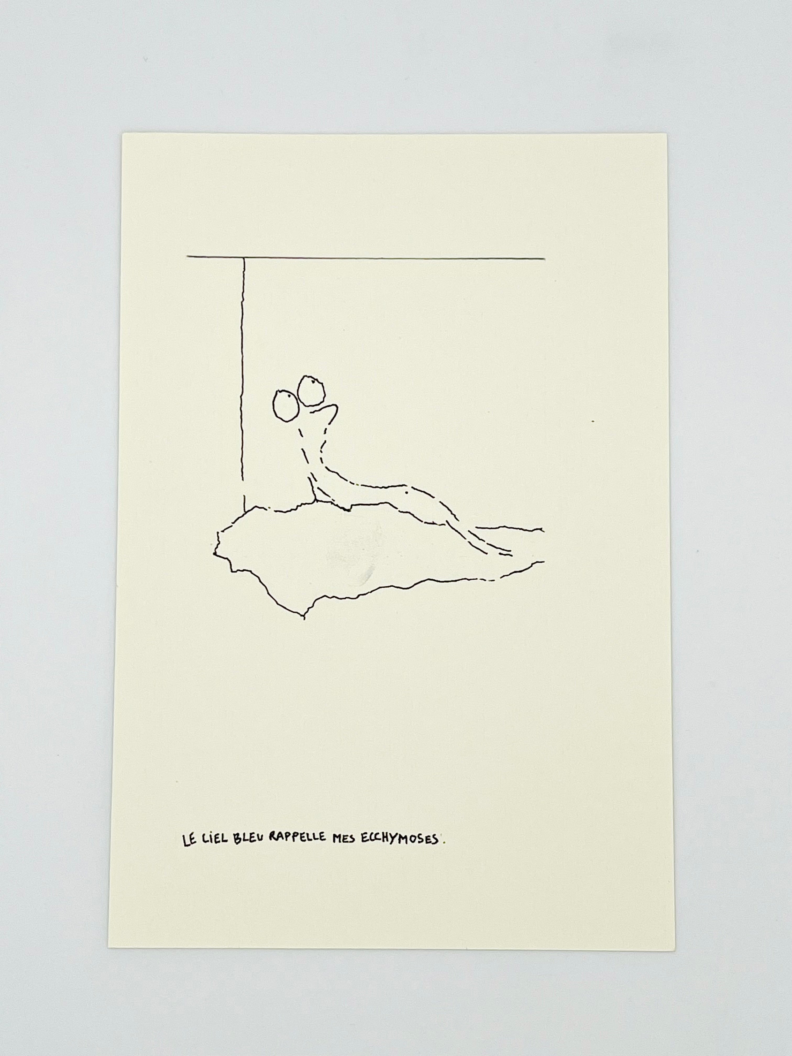 Le ciel bleu rappelle mes ecchymoses