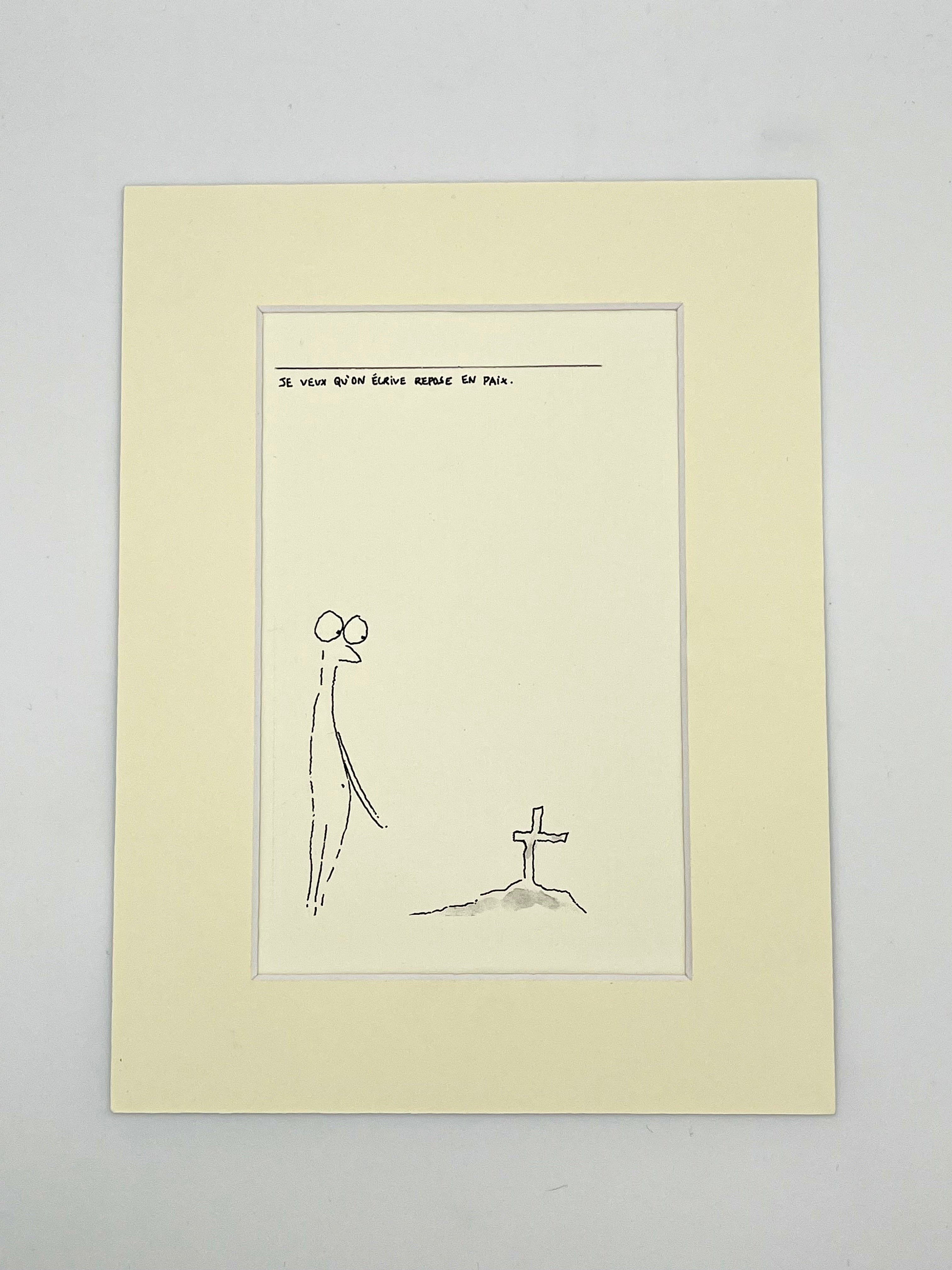 Je veux qu’on écrive repose en paix