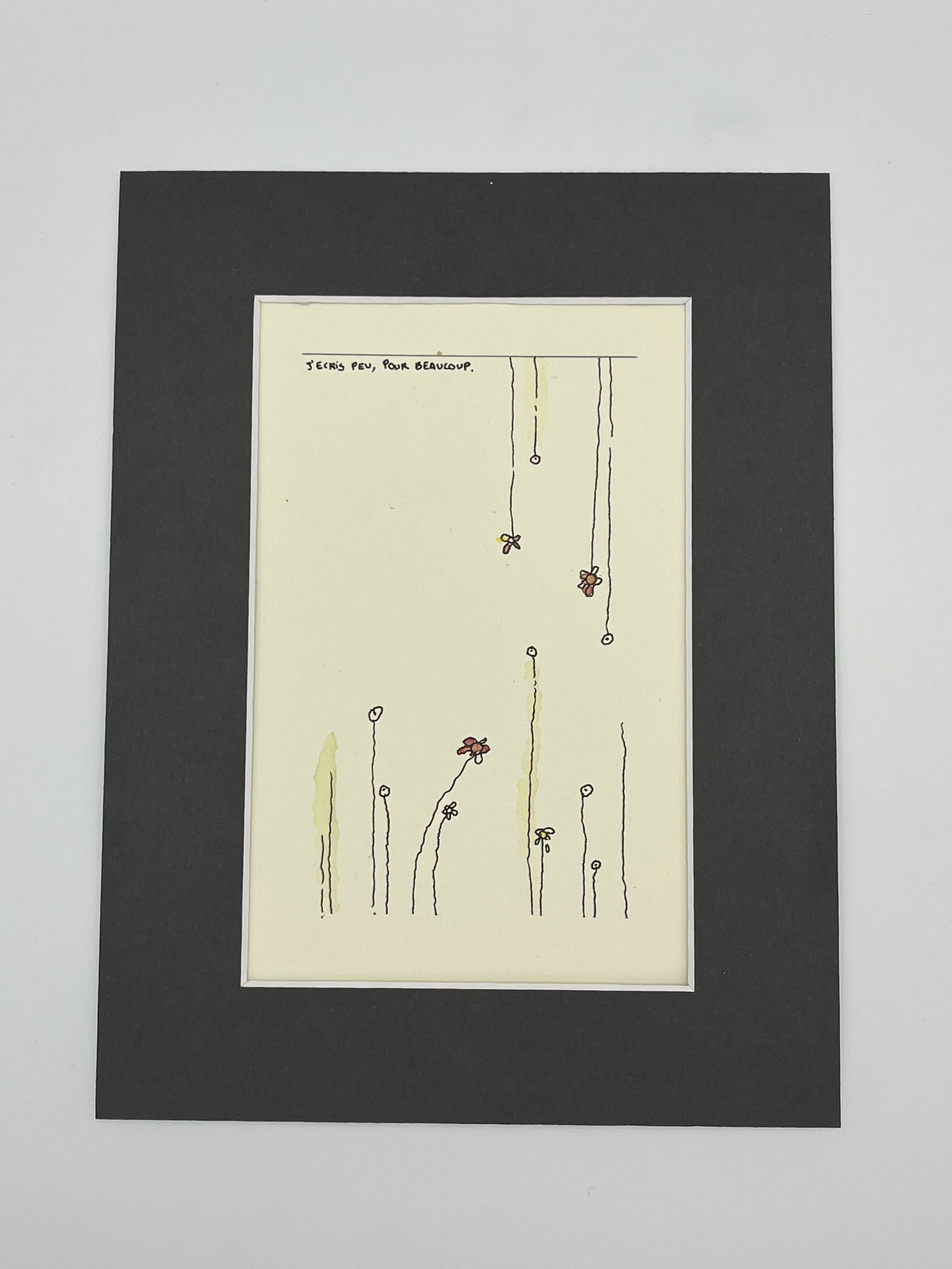 J’écris peu, pour beaucoup