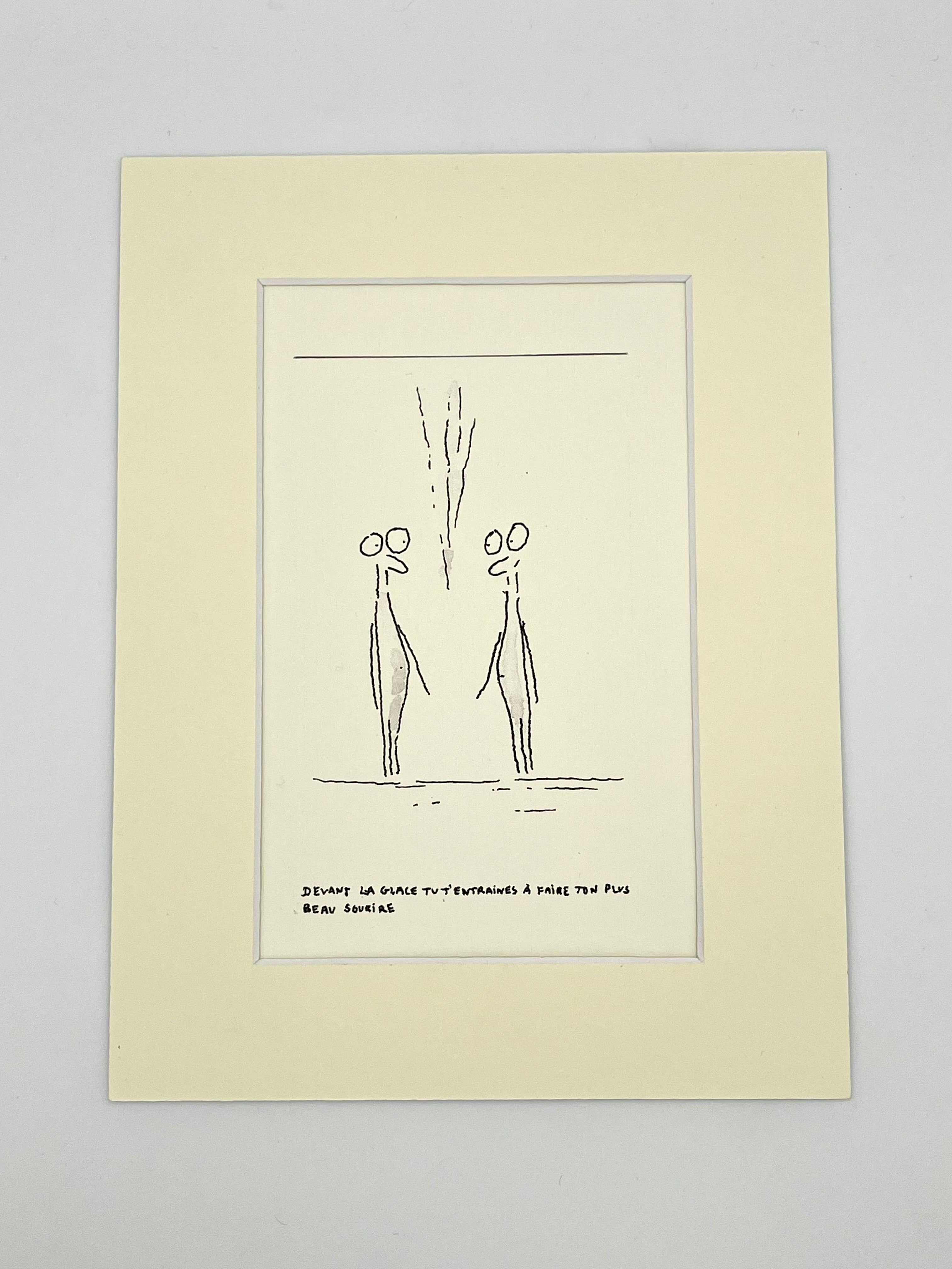 Devant la glace tu t’entraînes à faire ton plus beau sourire