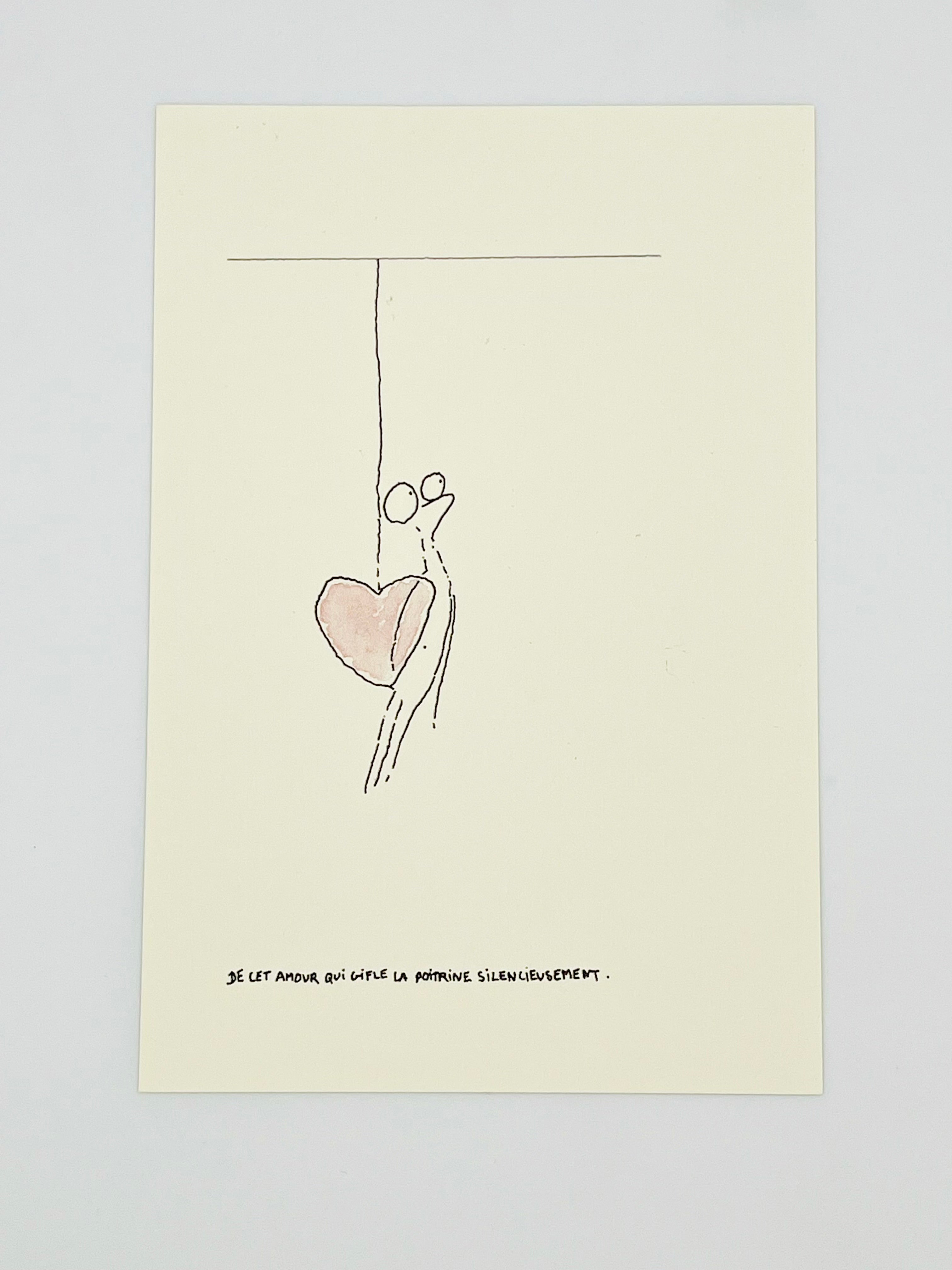 De cet amour qui gifle la poitrine silencieusement