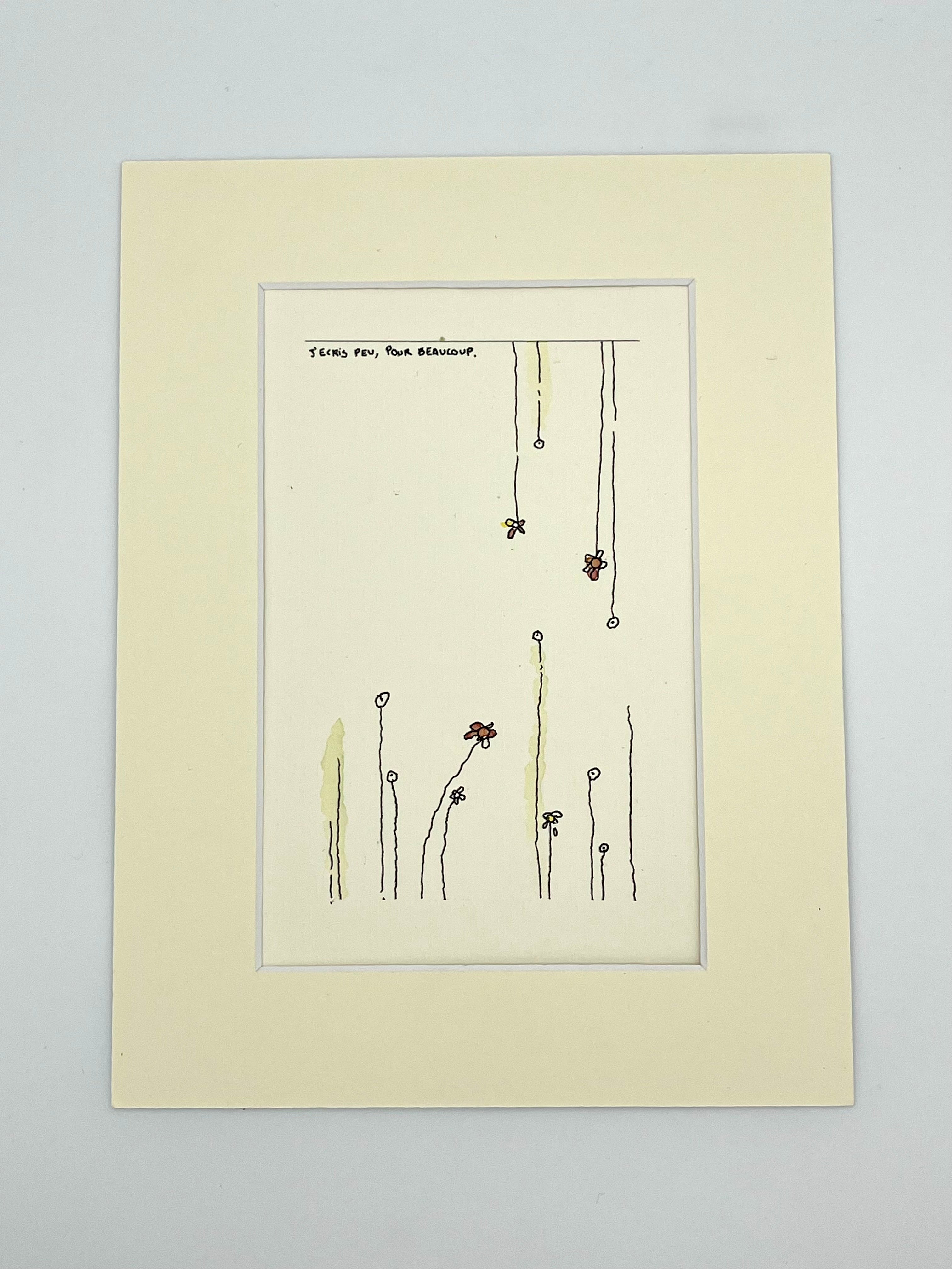 J’écris peu, pour beaucoup