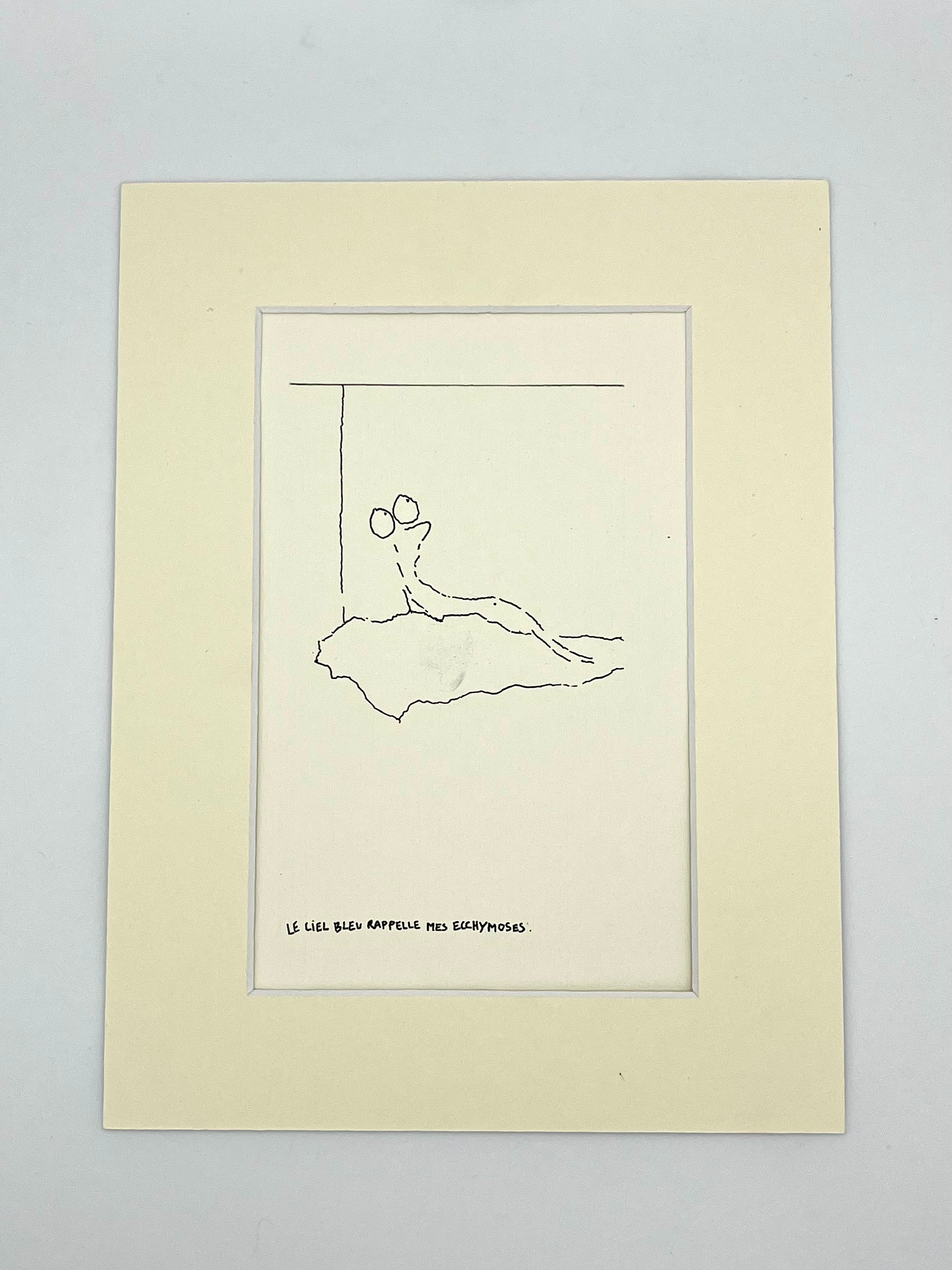 Le ciel bleu rappelle mes ecchymoses